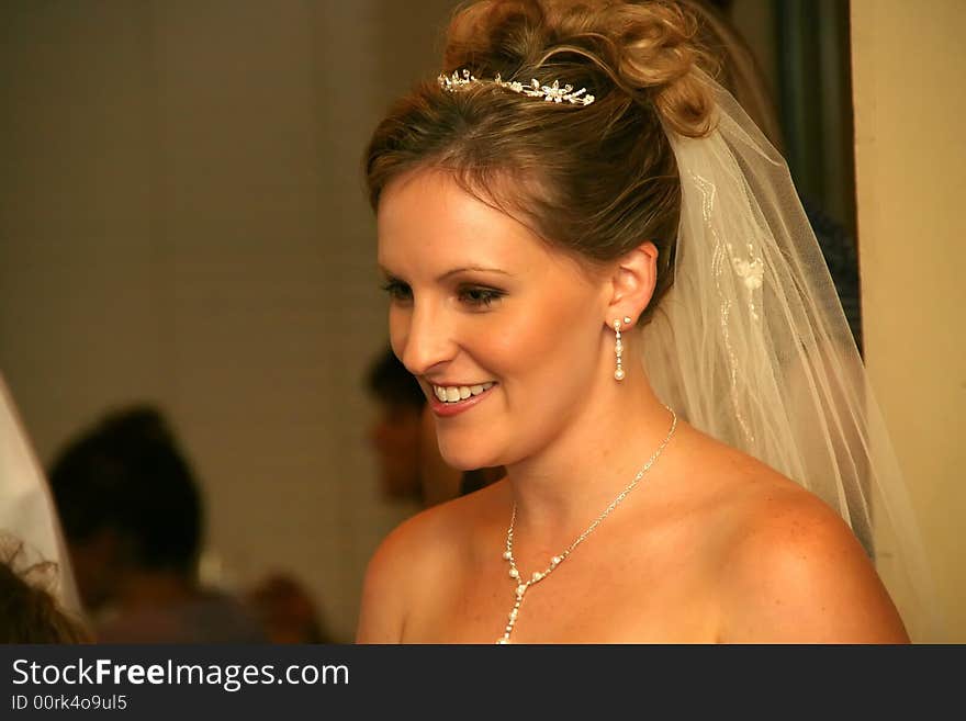 Profile of bride