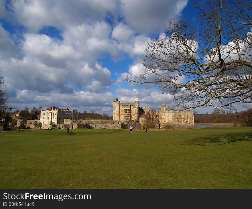 The Leeds Castle in the countryside of England