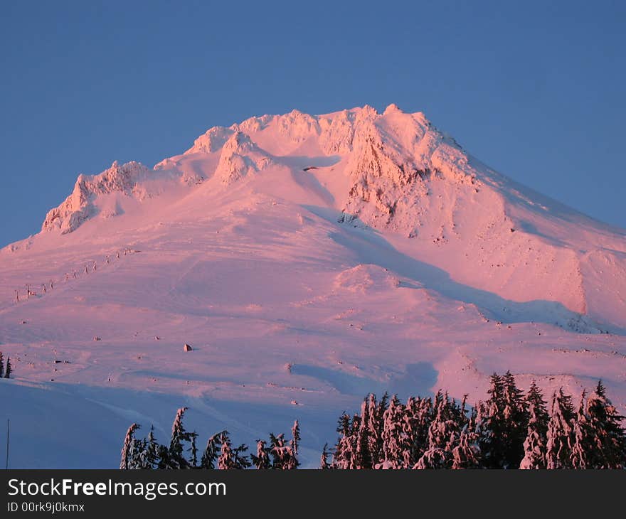 Mt Adams at Sunset