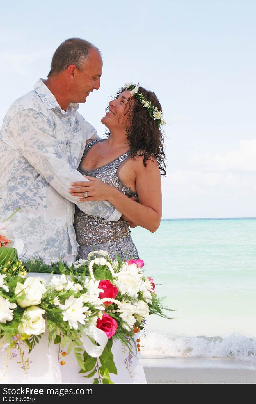 Wedding day on the beach