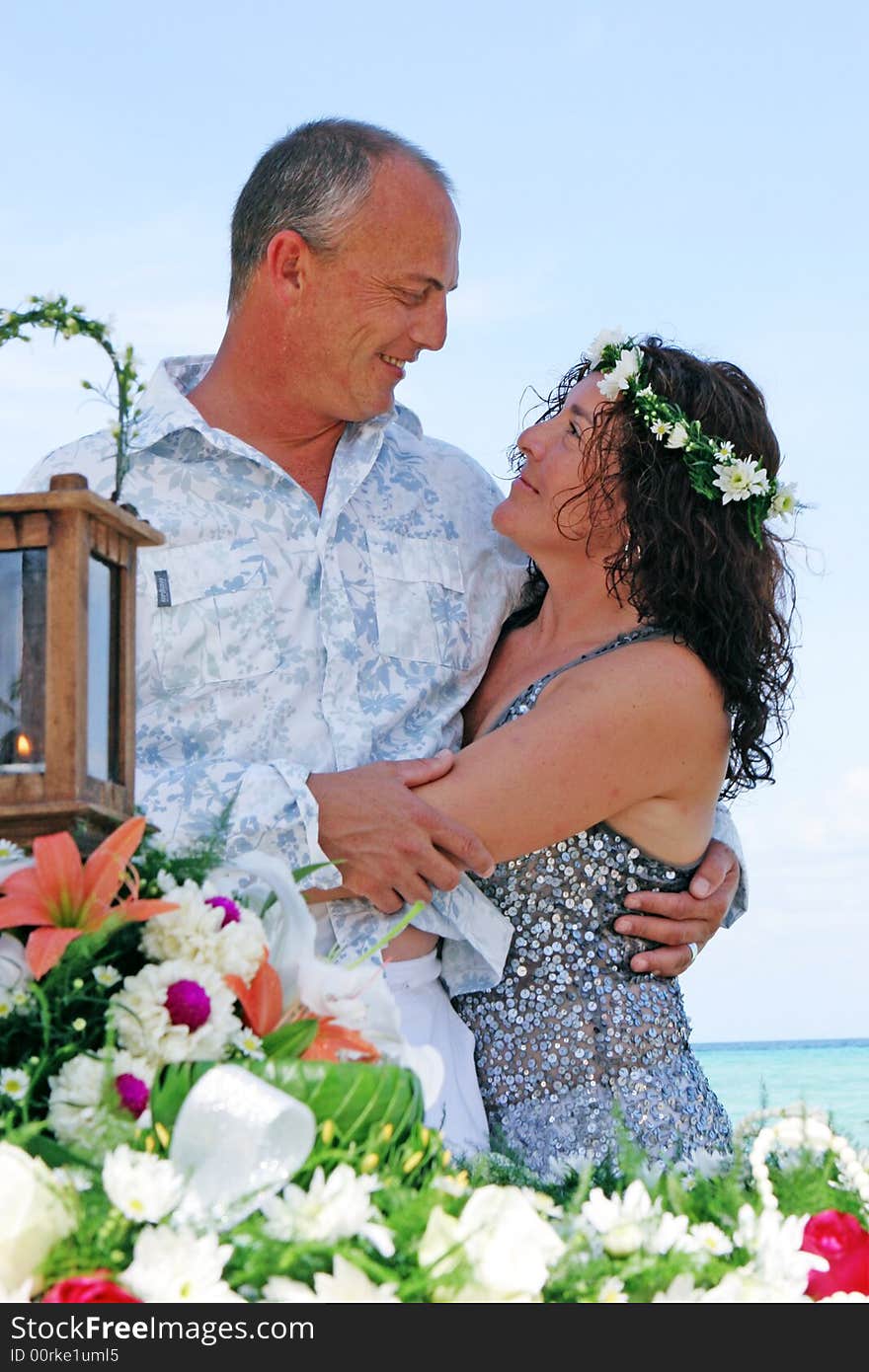 Wedding day on the beach