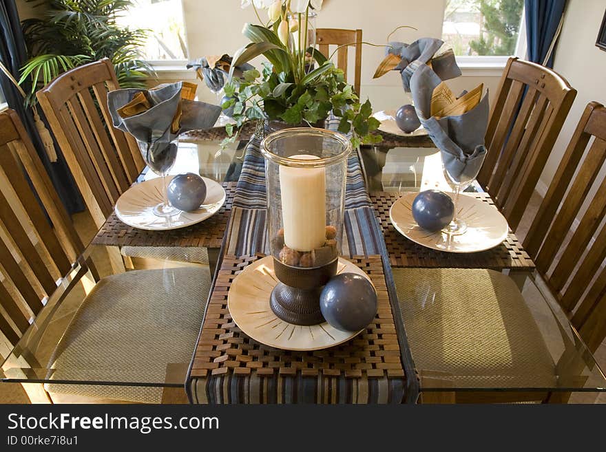 Luxury home dining room.