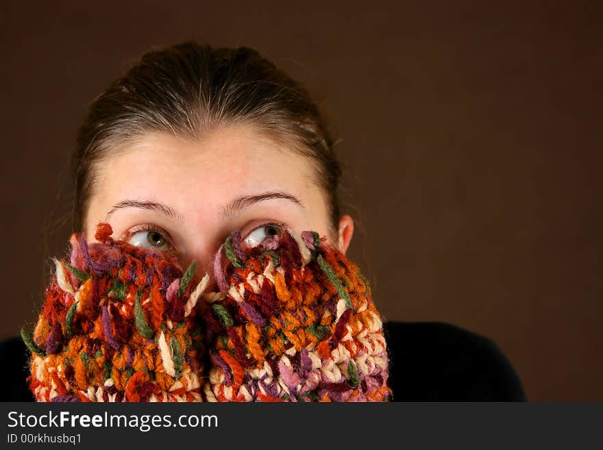 Woman and gloves