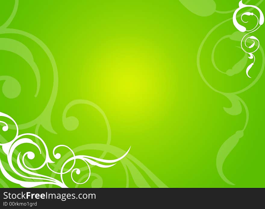 Green Floral Background