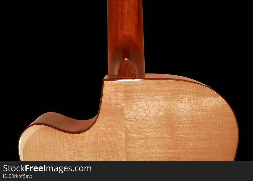 Very beautiful acoustic guitar. A fragment. Very beautiful acoustic guitar. A fragment