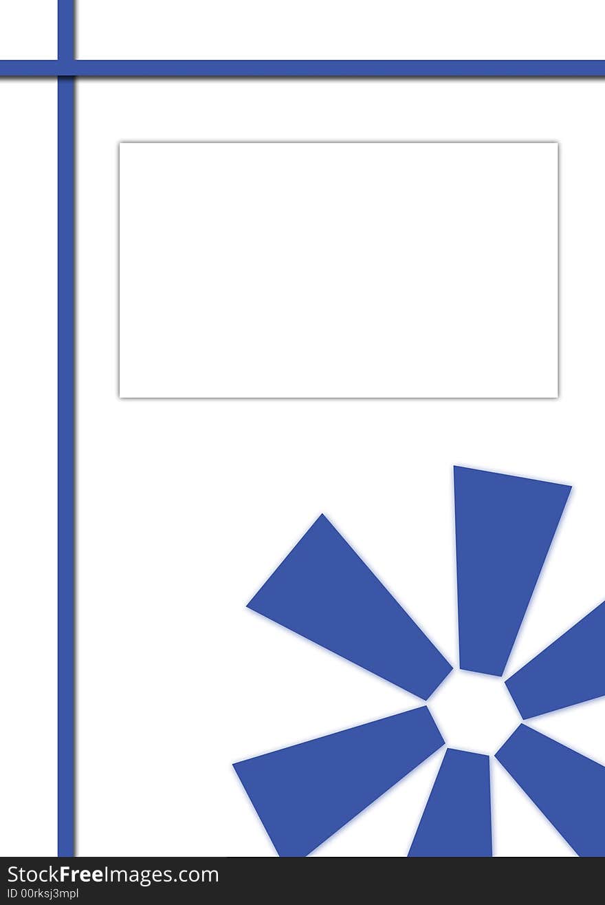 It's a blue and white A4 layout. It's a blue and white A4 layout.