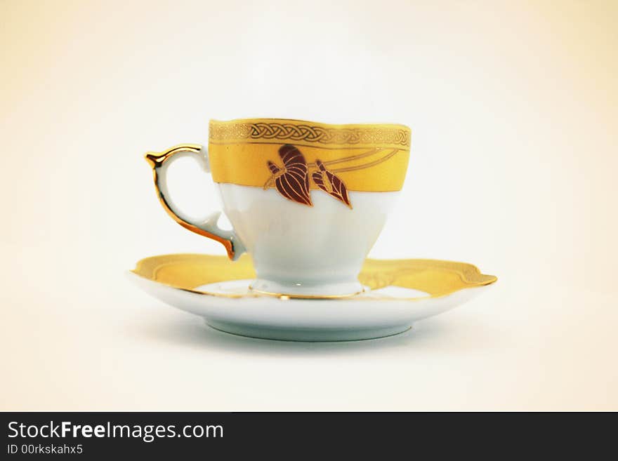 Ceramic Cup On Saucer