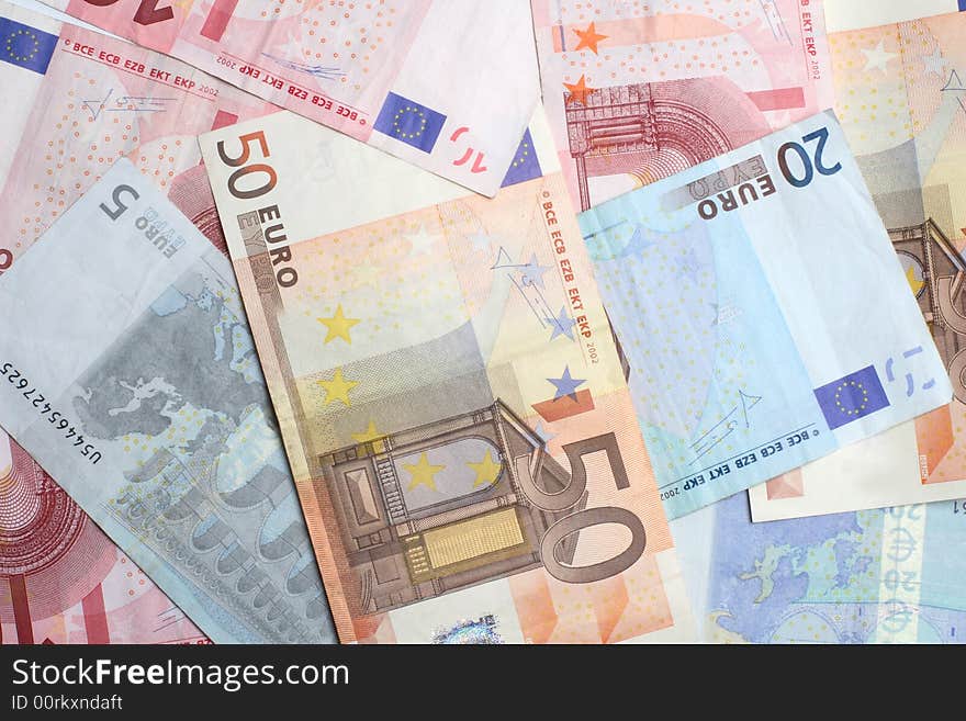 Money background - other euro bankotes