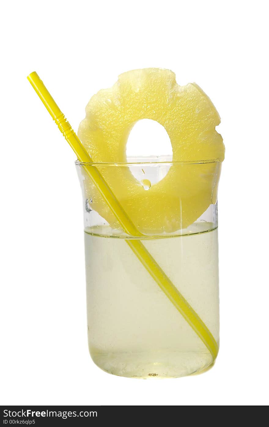 Pineapple juice in the glass