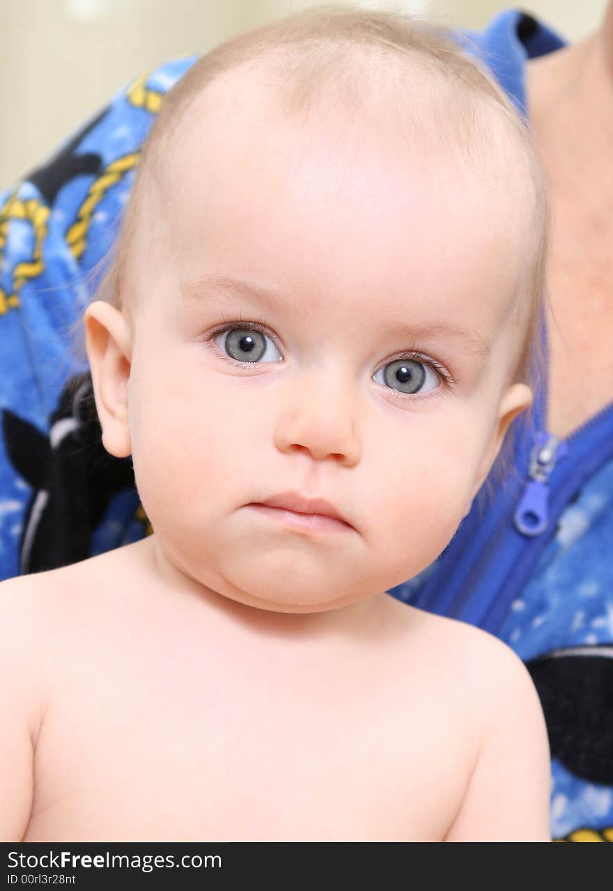 Small child with blue eyes