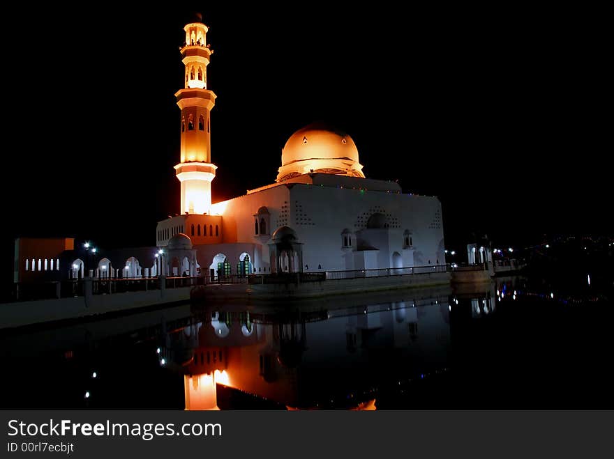 Flouting mosque image at the night # #