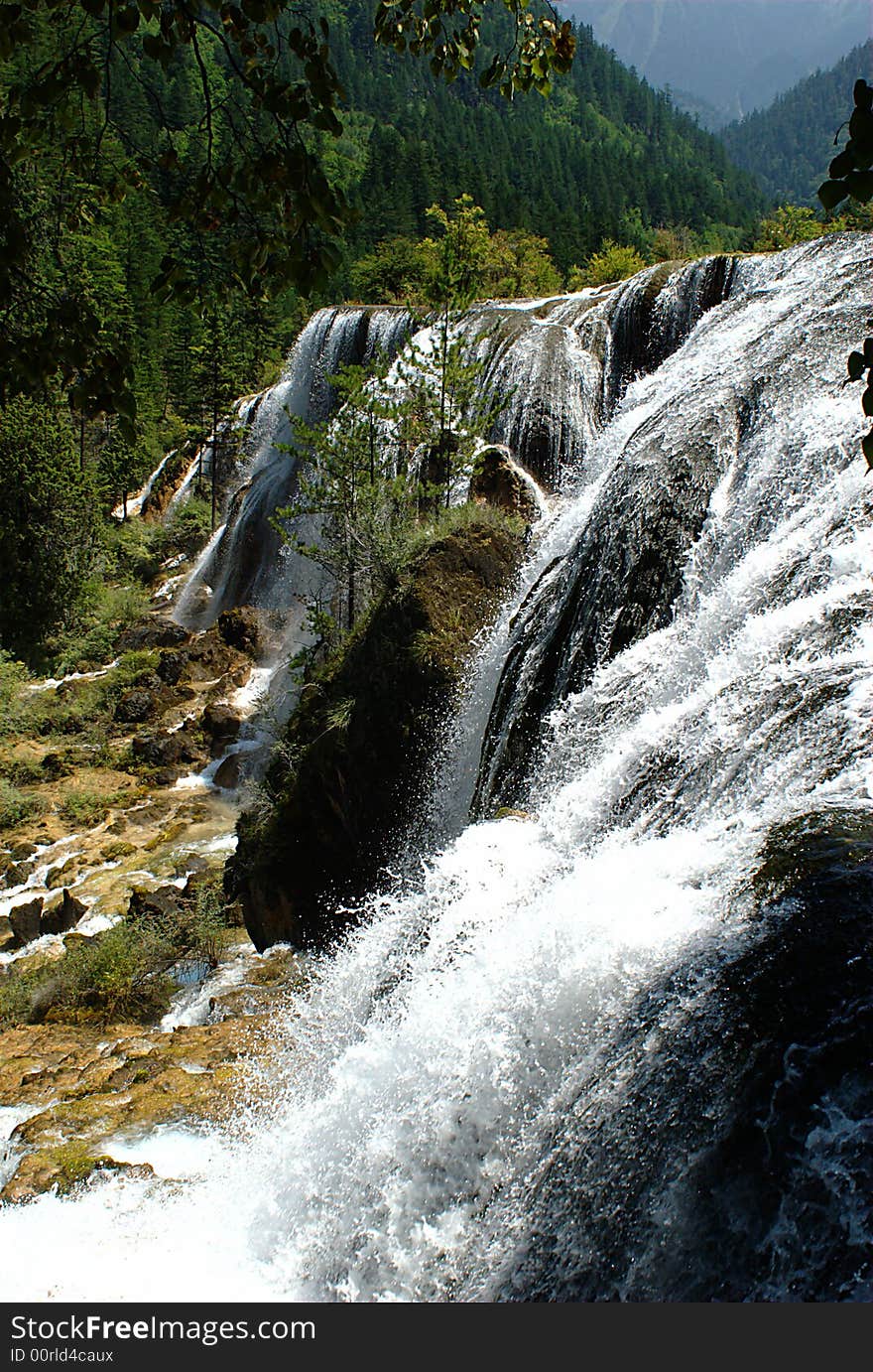 Waterfall in Jiuzaigou