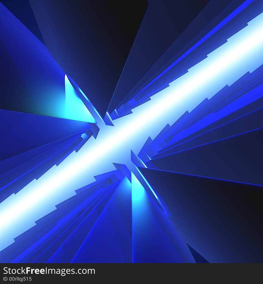 A abstract blue background with radiant lighting. A abstract blue background with radiant lighting.