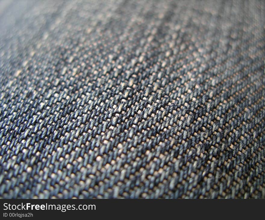 A macro view of blue denim. A macro view of blue denim