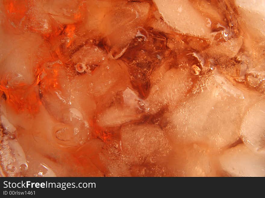 Crushed Iced Tea Macro Background