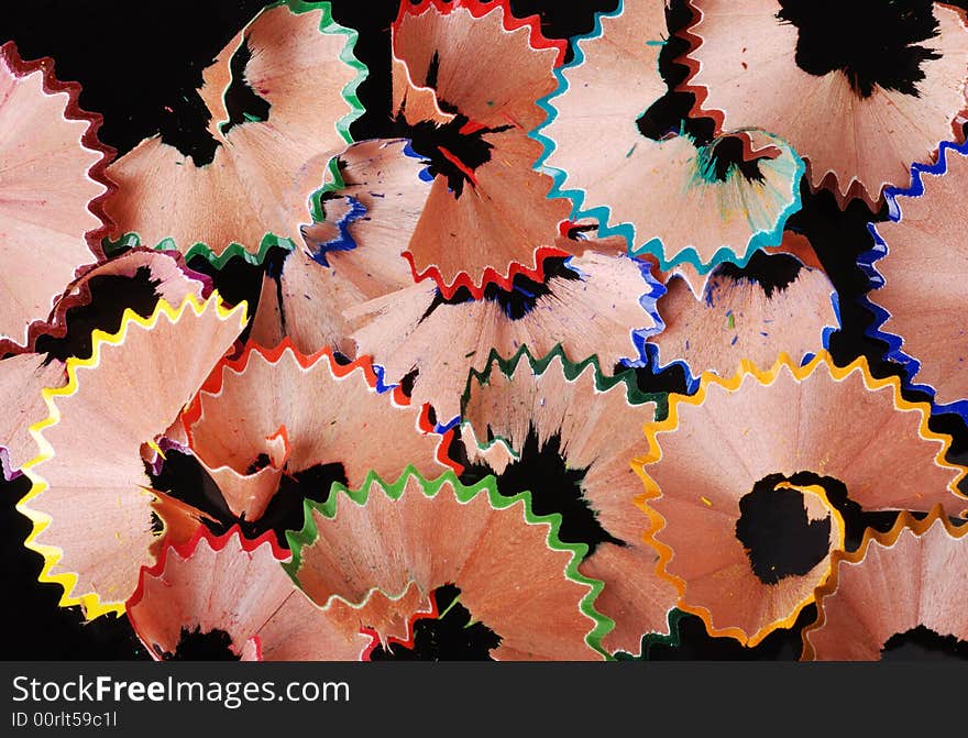 Colored Pencil Shavings