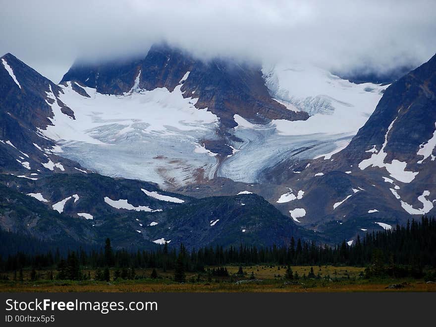 Snow Mountain in Rockies, photoed when hiking. Snow Mountain in Rockies, photoed when hiking