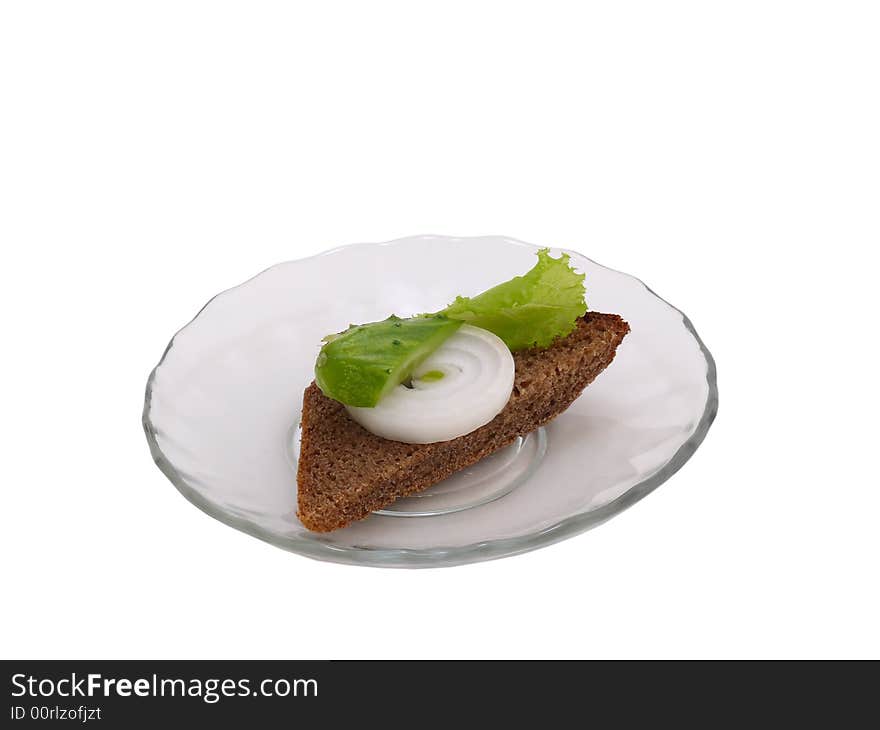 Sandwich On Glass Plate