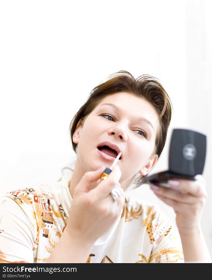 Woman doing a make-up #1