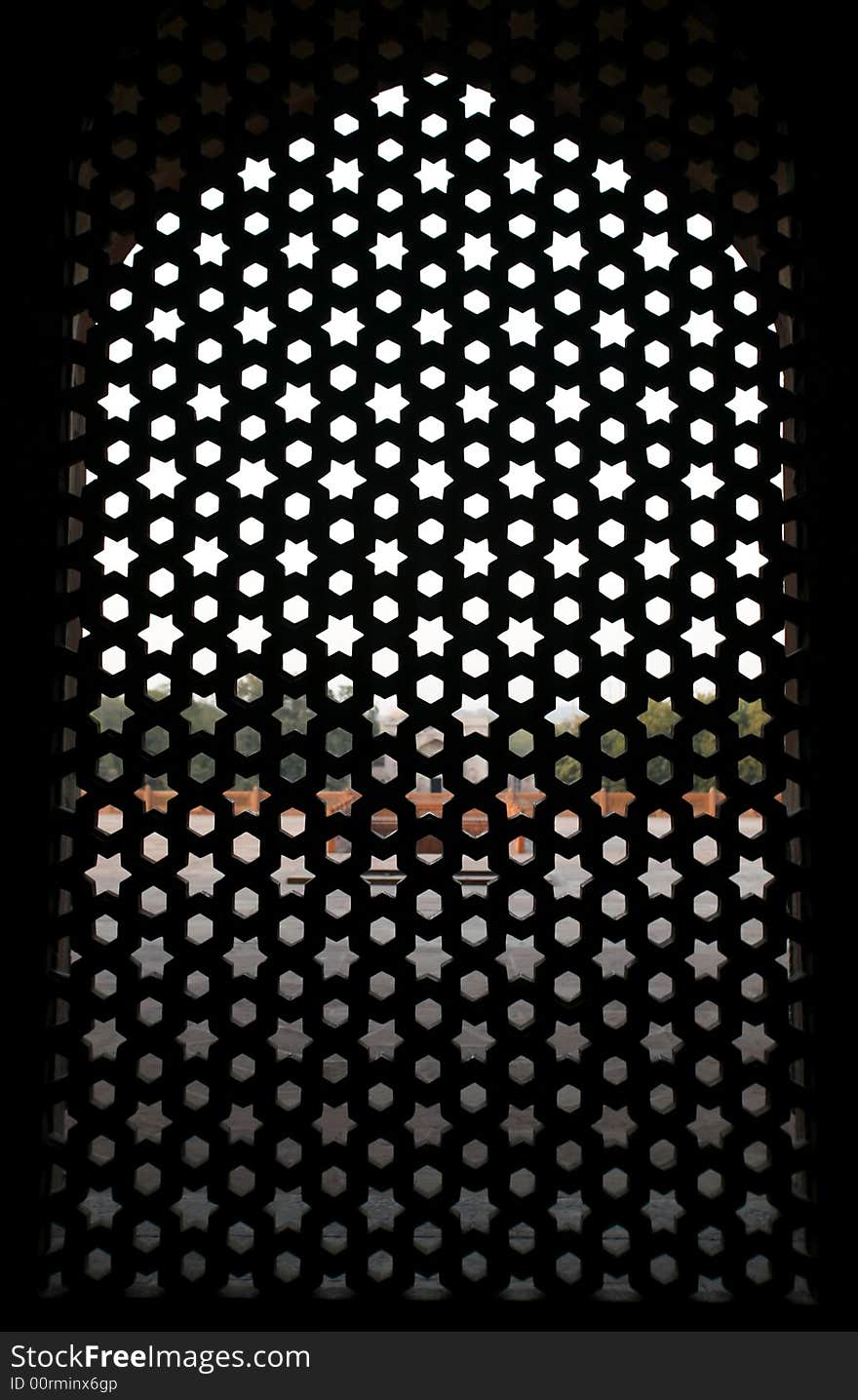 Pattern window at Humayun Tomb, Delhi, India