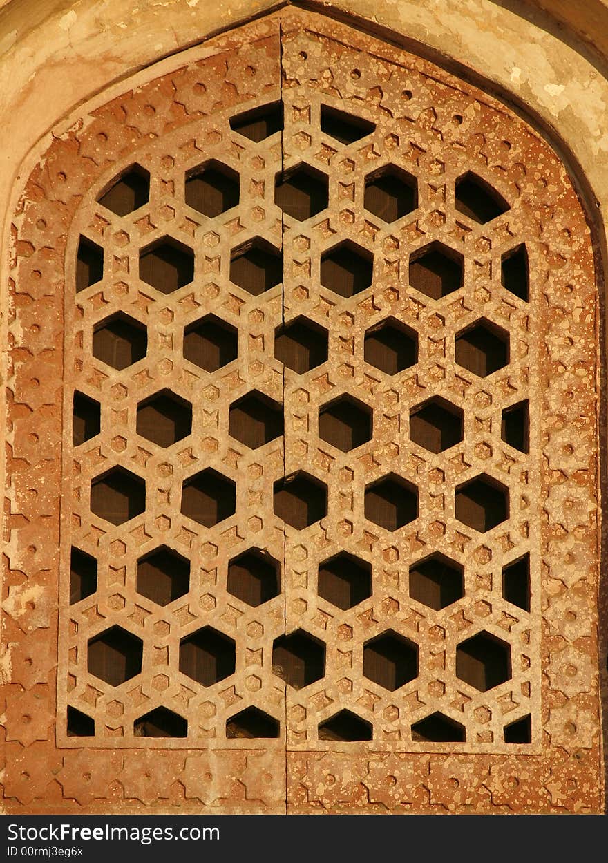 Pattern window at Humayun Tomb, Delhi