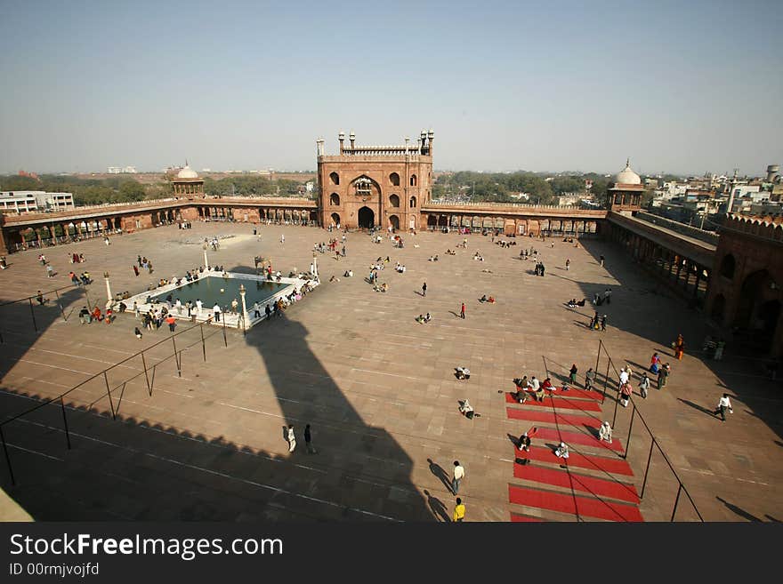 View from minaret tower at Jama Masjid