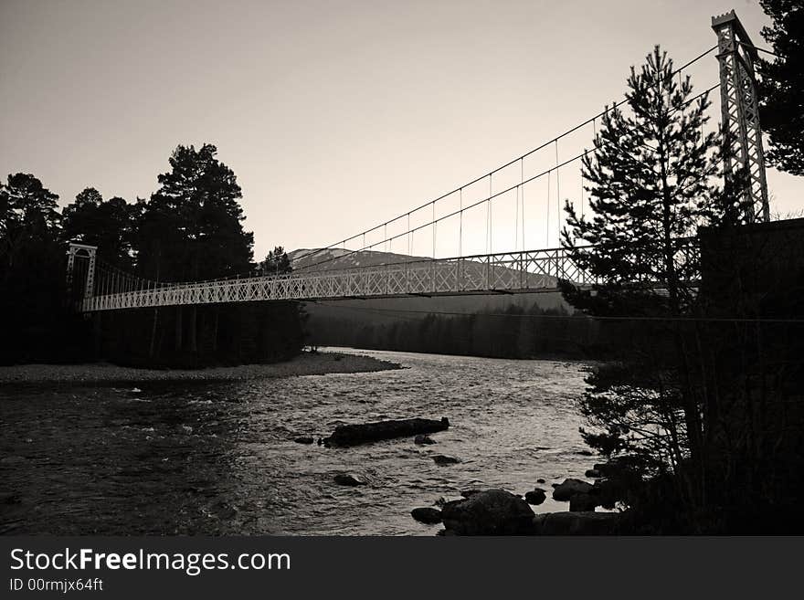 The Invercauld Suspension Bridge