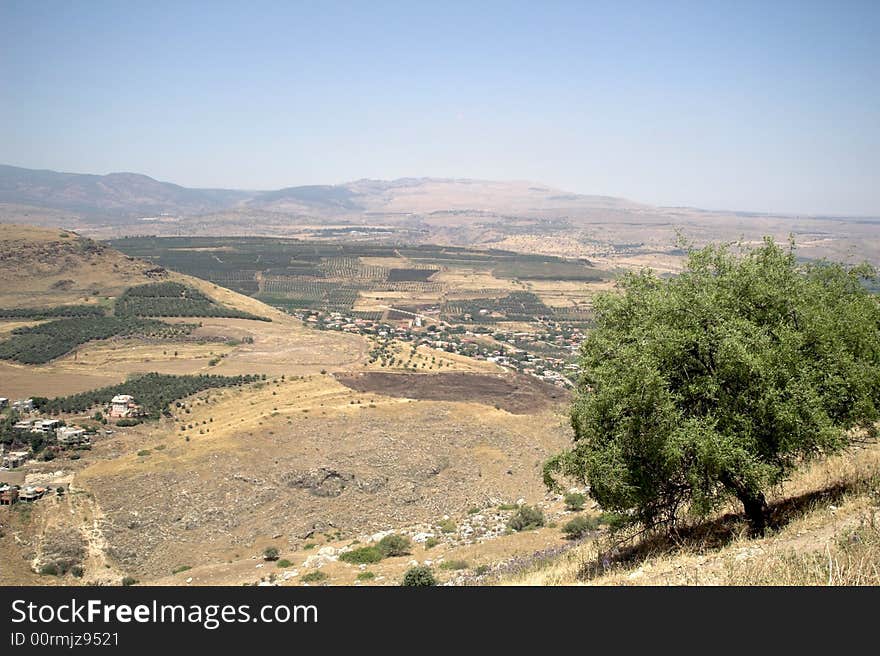 Mountains and nature in Galilee, Israel - travel vacation in  Middle East. Mountains and nature in Galilee, Israel - travel vacation in  Middle East