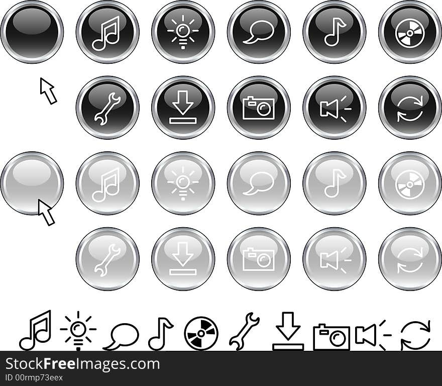 Set of web icons.