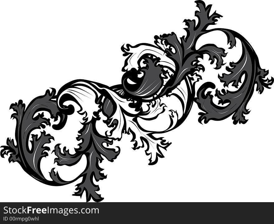 Black and white design ornament