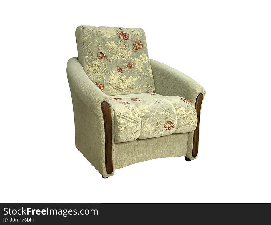 A armchair isolated on a white background