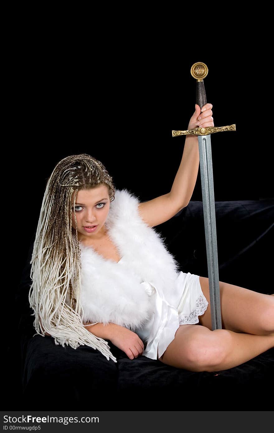 Sexy girl with sword