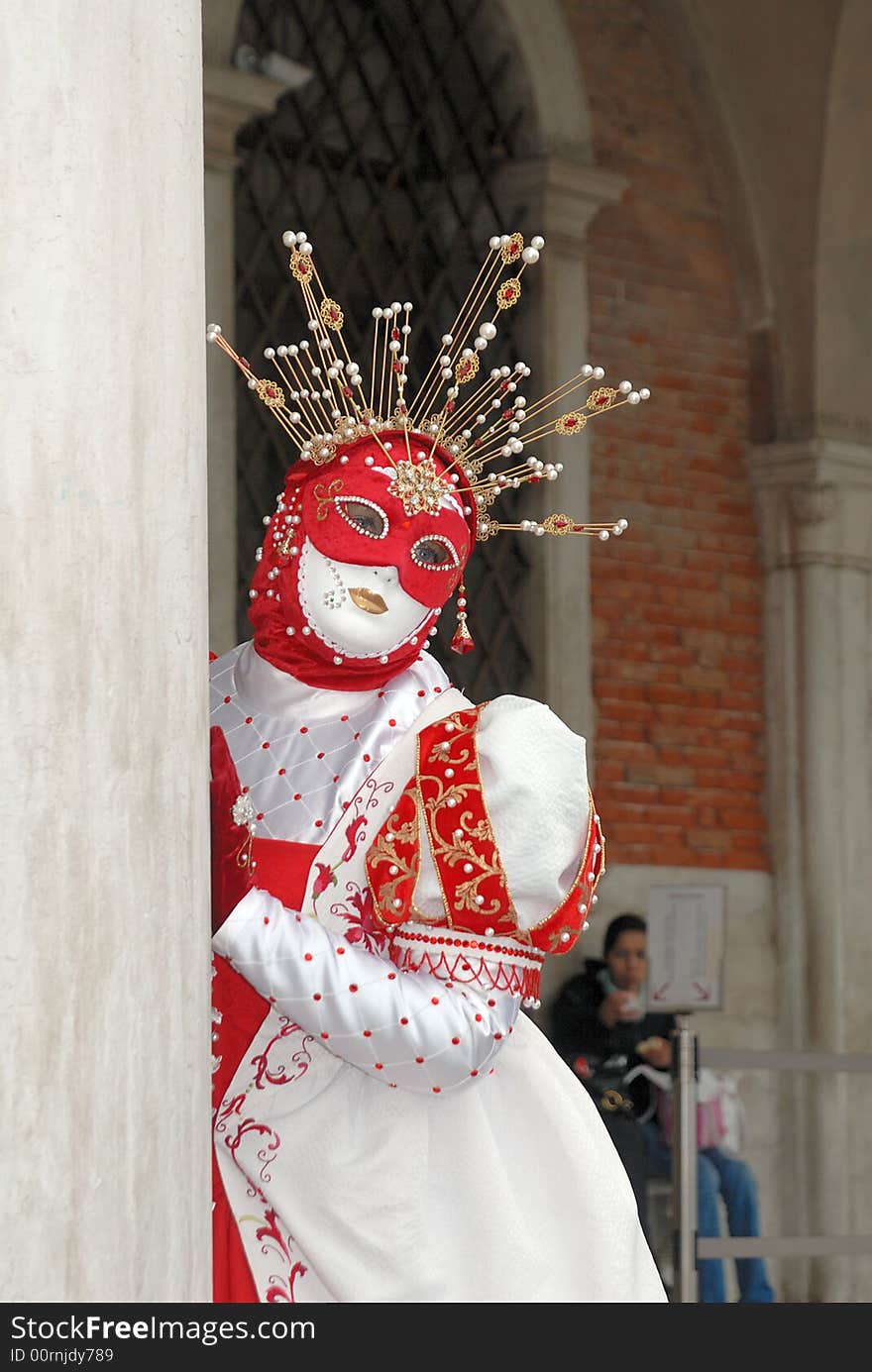 People during the Venice Carnival in Italy