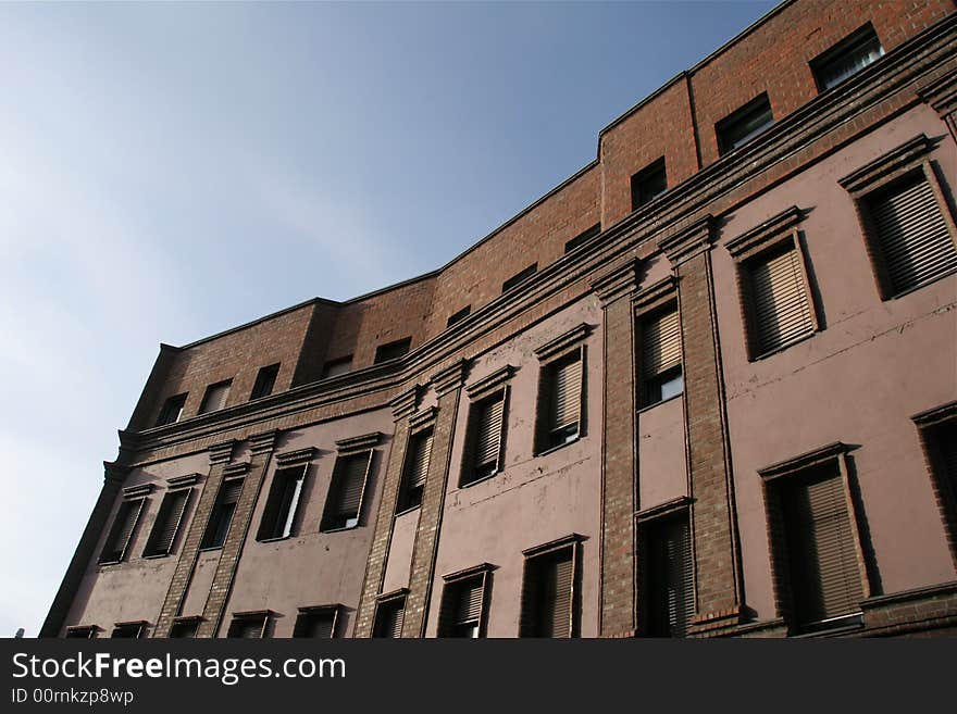 A brick house in postmodern style, norway. A brick house in postmodern style, norway