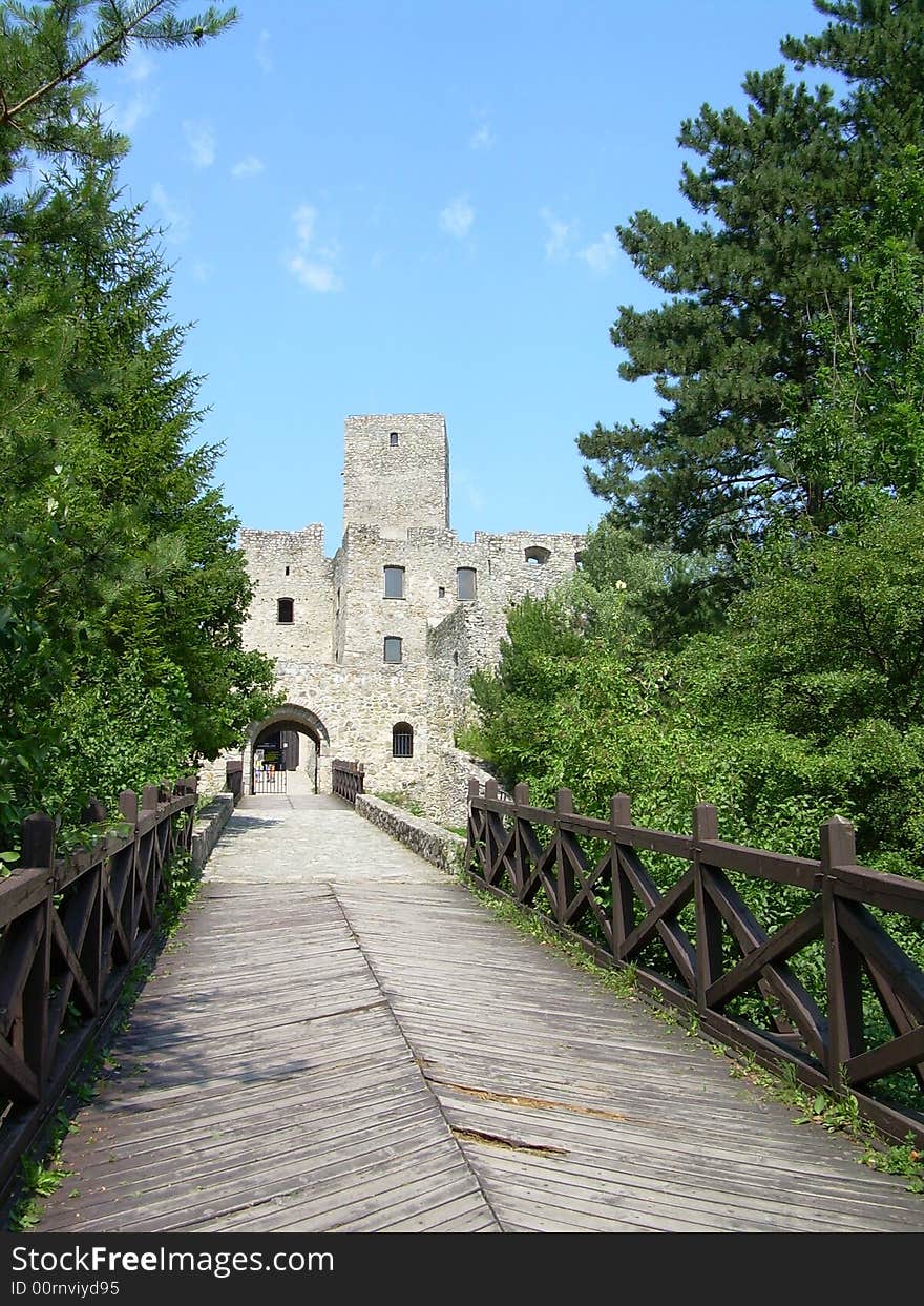 Strecno castle in the Slovakia. Strecno castle in the Slovakia