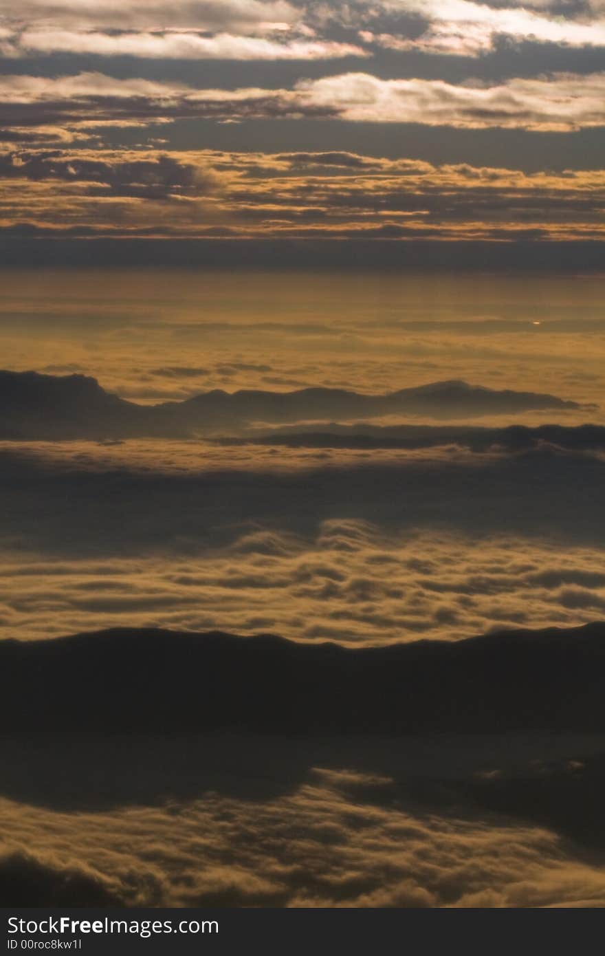 The view above the altitude of 8000m. The view above the altitude of 8000m.