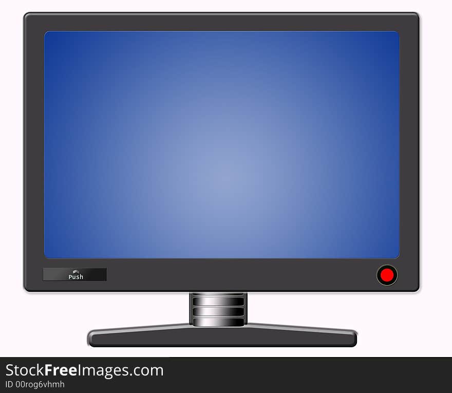 Big Blue Screen Computer or LCD 19 for computer device. Big Blue Screen Computer or LCD 19 for computer device