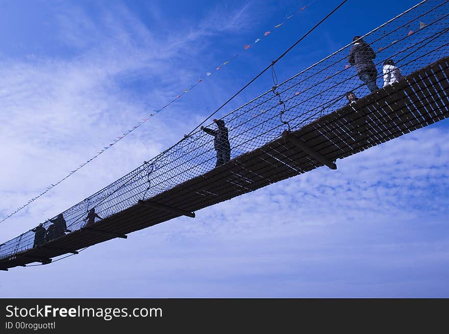 It is hanging in sky . It is hanging in sky .