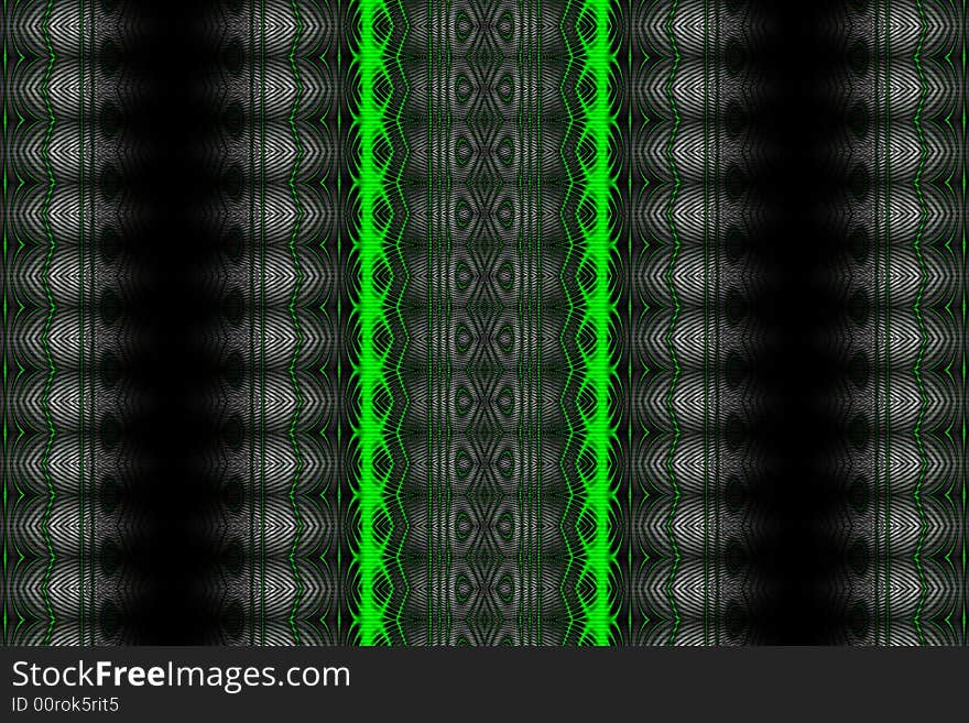 Abstract green pattern on the black background. Abstract green pattern on the black background