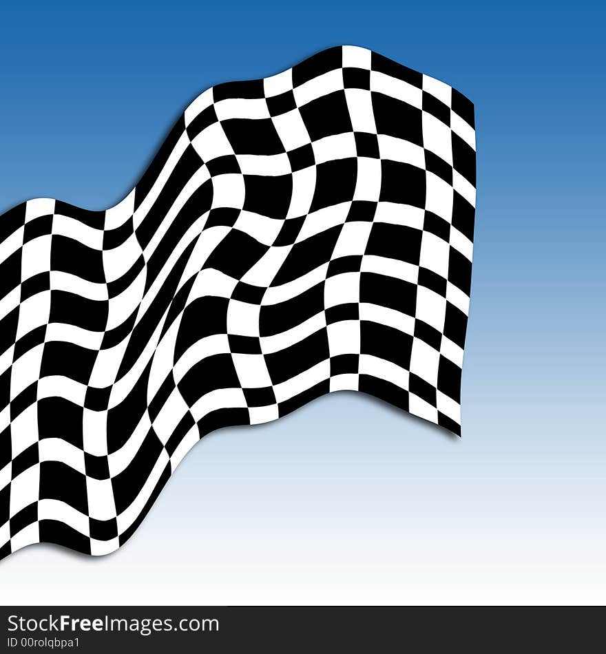 Racing flag for start or finish time. Racing flag for start or finish time