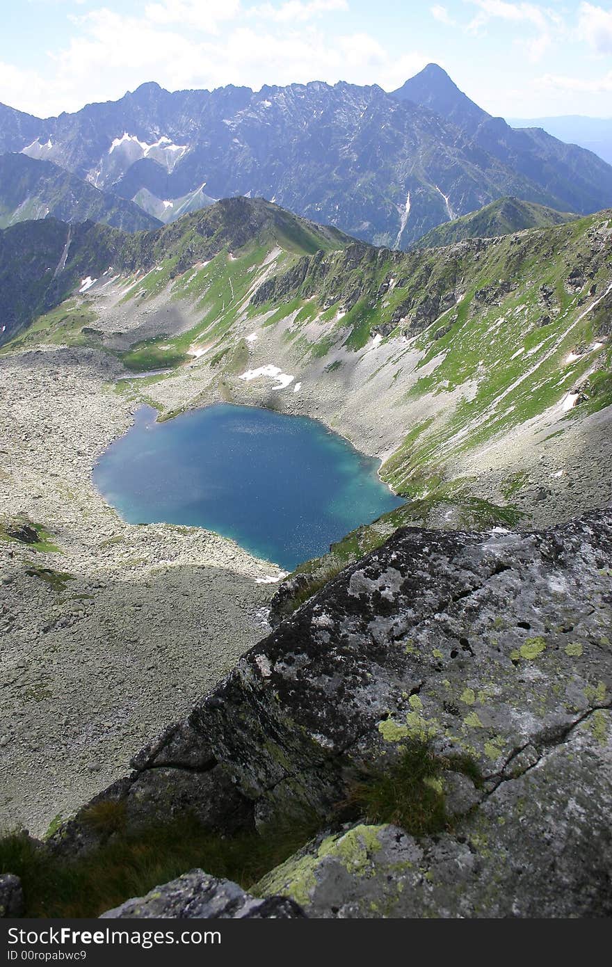 A mountain lakes in Polish Tatra Mountains