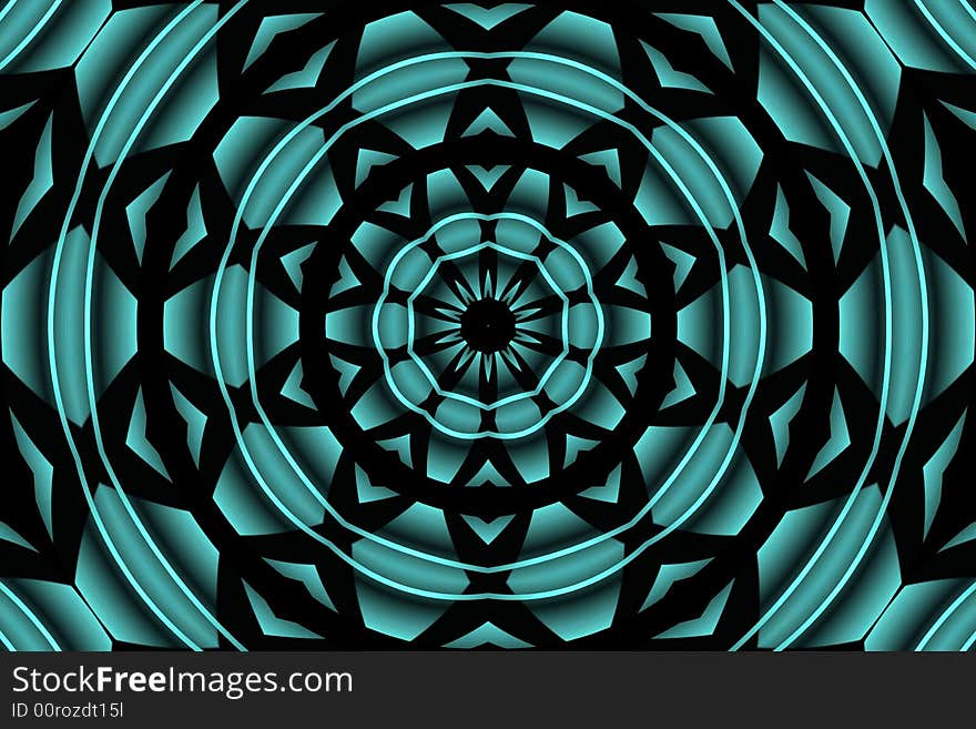 Abstract blue pattern on the black background. Abstract blue pattern on the black background