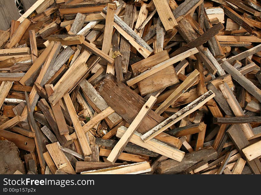 Wood as combustible in a backyard. Wood as combustible in a backyard