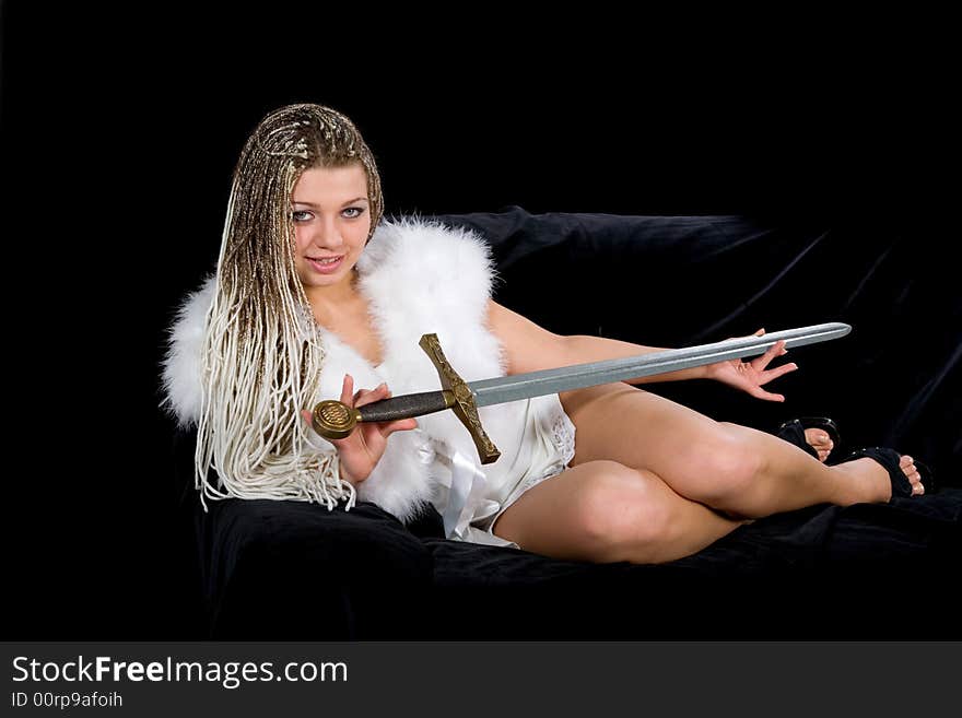 Sexy girl with sword