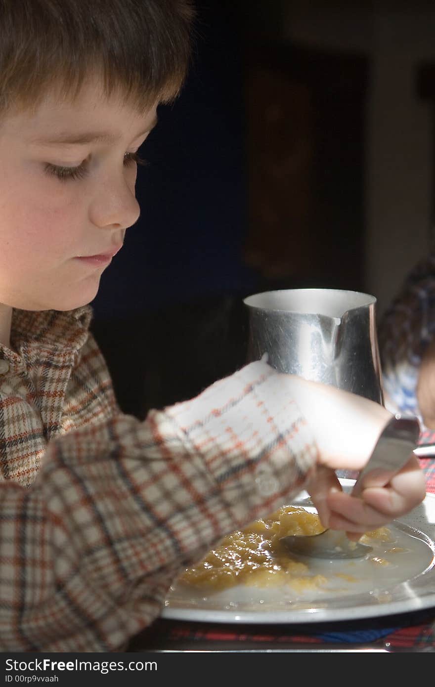 Child Who Eats Italian Polenta