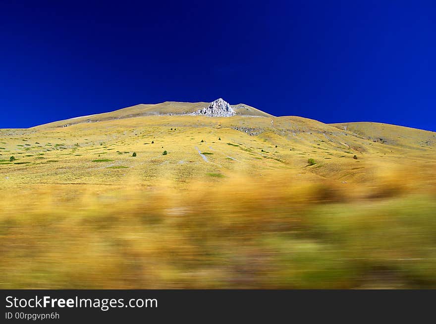 Photo of the Monte Vettore mountain - Italy. Photo of the Monte Vettore mountain - Italy