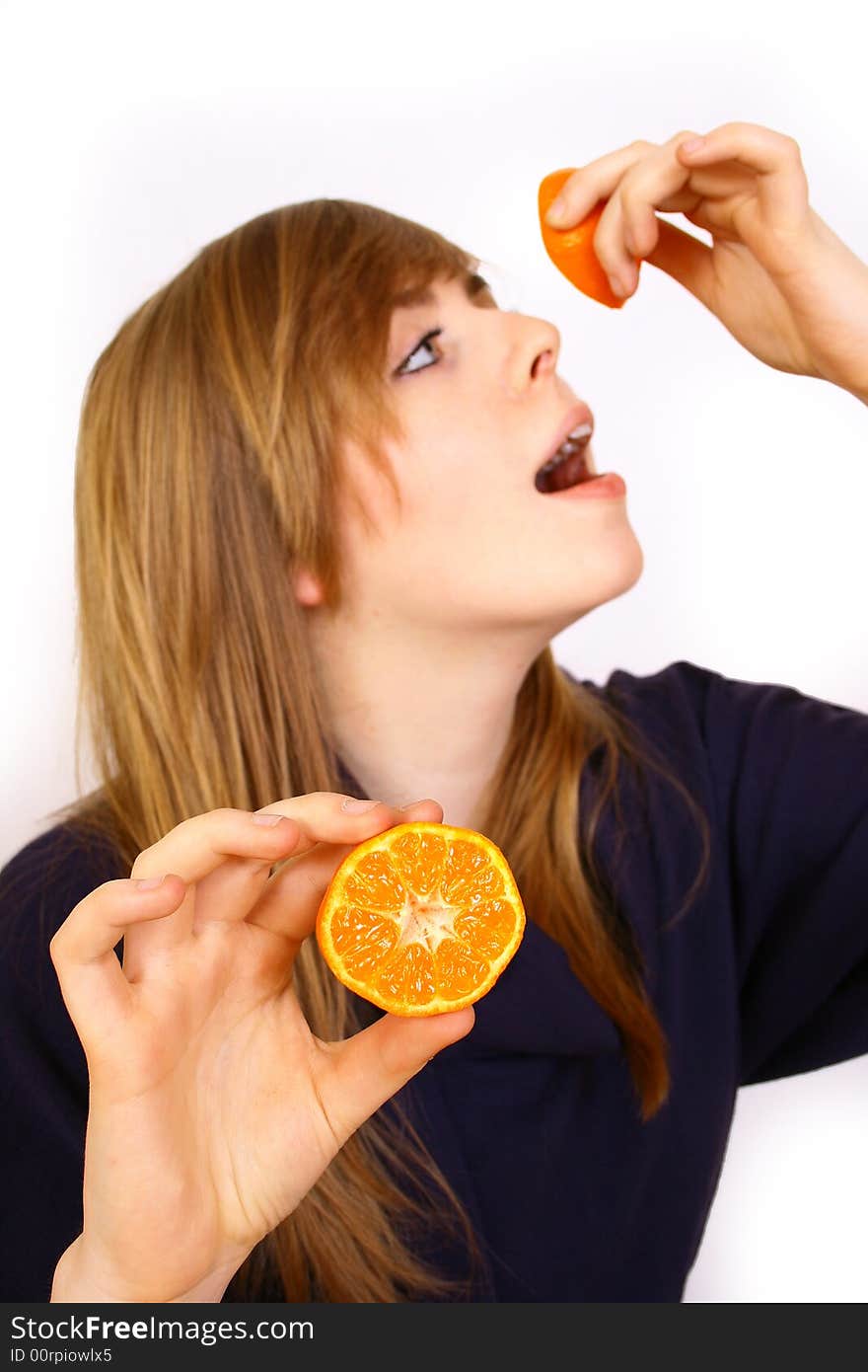 Young Woman With Fruits