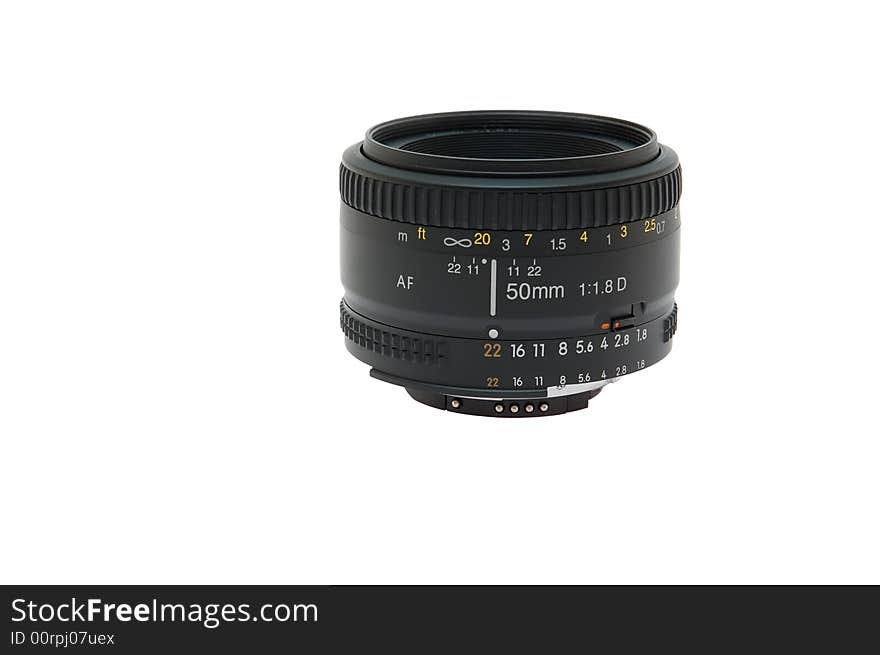 50 mm fix lens isolated