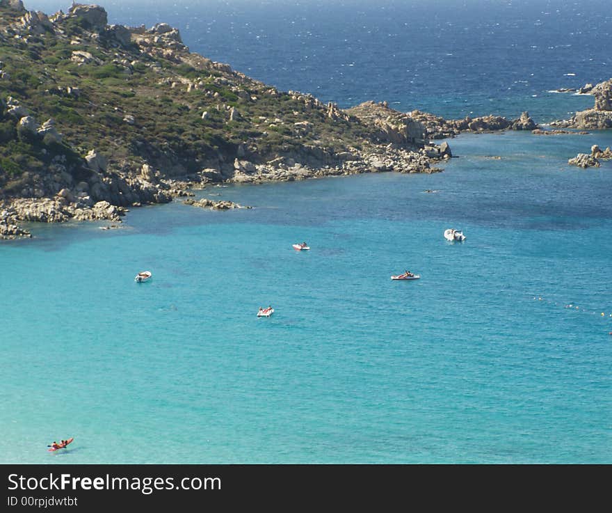 Summer beach in the Mediterranean;  RAW format available