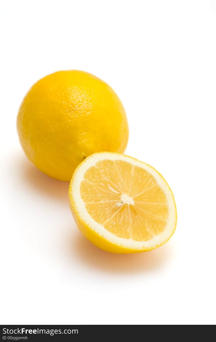 Two lemons isolated